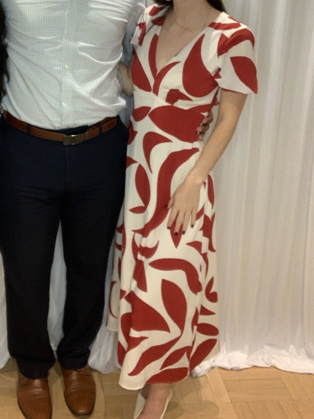 Donna Morgan full length red & white dress